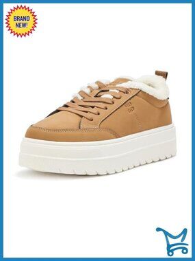 Faux Fur Lined Platform Sneakers Lace Up Winter Shoes Low Top